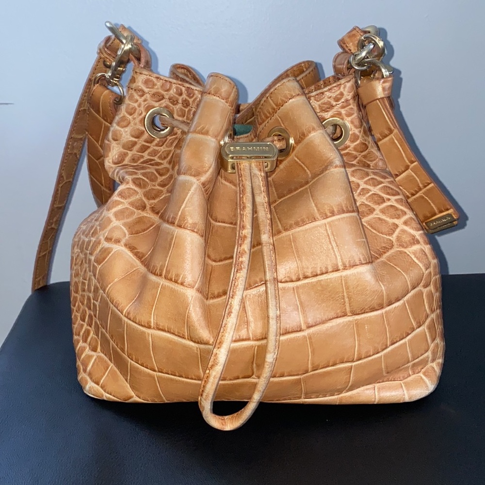 Brahmin leather bucket bag